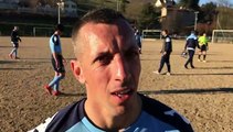 D3 – Jérémy CHARPENAY réagit après la victoire du FC COLOMBIER-SATOLAS au FC GIRAUDIERE