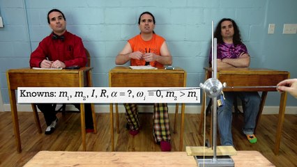 2 Masses on a Pulley - Conservation of Energy Demonstration