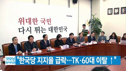 [YTN 실시간뉴스] "한국당 지지율 급락...TK·60대 이탈↑" / YTN
