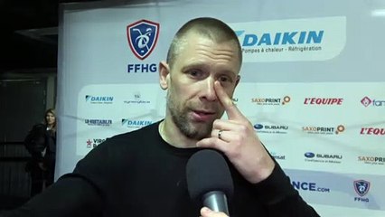 HOCKEY SUR GLACE 2019-02-16 Mitja Sivic Interview Coach des Lions de Lyon, ½ finale de la Coupe de France 2019  - Lyon VS Chamonix