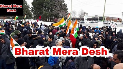 Pulwama Terror Attack - Indo-Canadians' Protest outside Pak Consulate Toronto.