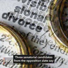 Opposition bets say it's time for divorce law in Philippines