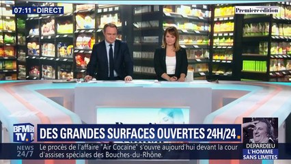Des grandes surfaces ouvertes 24h/24