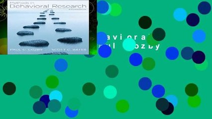 Methods in Behavioral Research by Paul Cozby