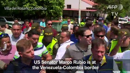 Rubio says Venezuelan aid-blockade is "international crime"