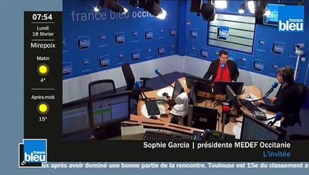 Sophie Garcia, la présidente du Medef Occitanie invitée de France Bleu Occitanie