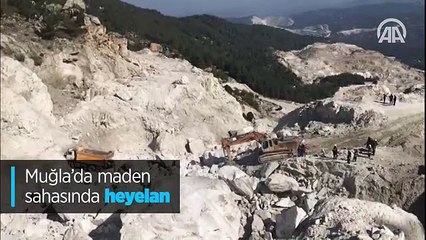 Muğla'da maden sahasında heyelan
