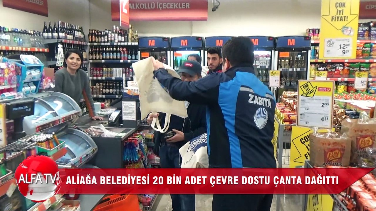 Aliağa Belediyesi 20 Bin Adet Çevre Dostu Çanta Dağıttı