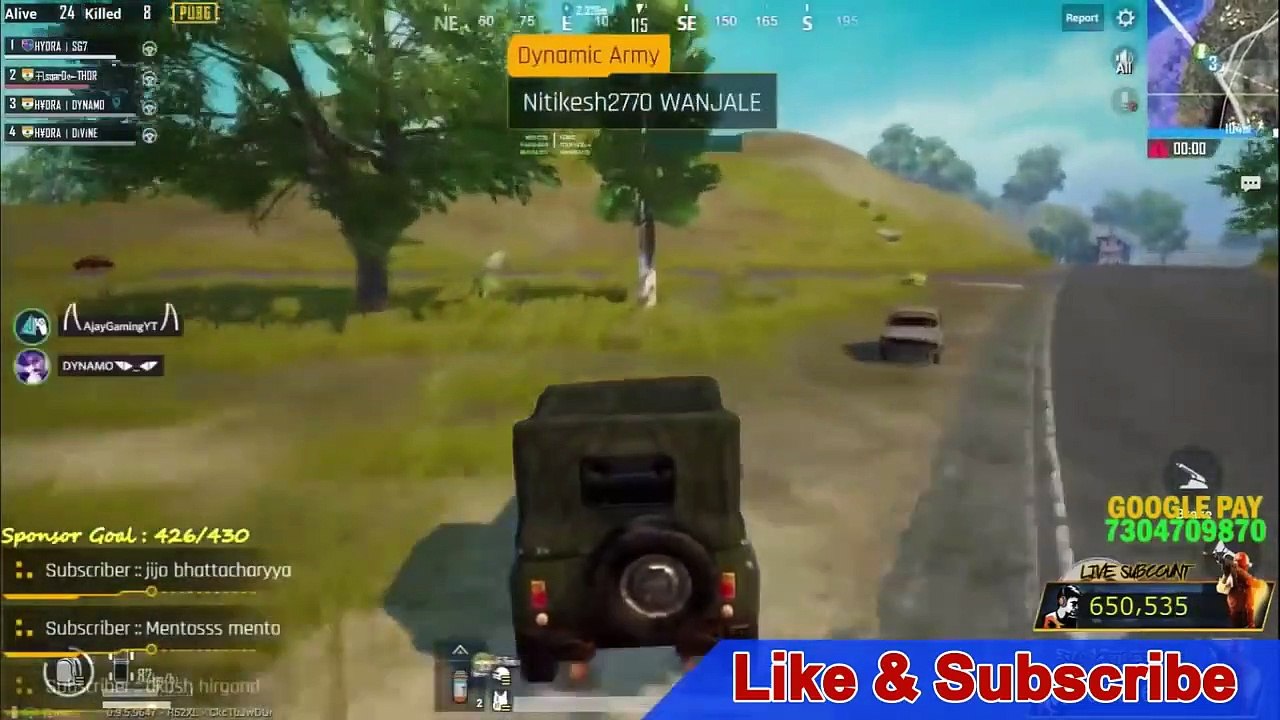 DYNAMO GAMING -- GOD LEVEL BRIDGE CAMPING HIGHLIGHT -- WITH VEHICLE RUNNING HEADSHOT -- GAMER SONU