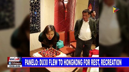 Panelo: Du30 flew to Hong Kong for rest, recreation