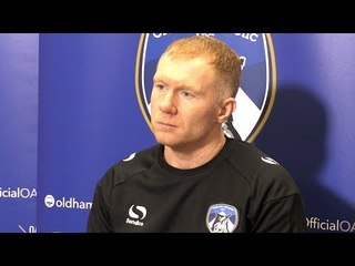 Paul Scholes Pre-Match Presser - Oldham v Crewe - Pays Tribute To Class Of 92 Mentor Eric Harrison