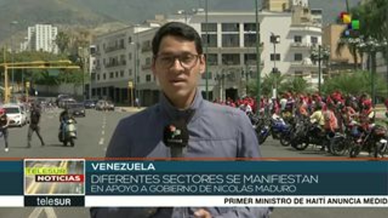 Motorizados venezolanos se movilizan contra injerencia a su país
