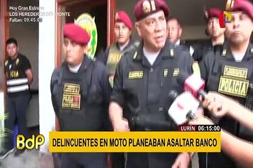 Lurin: capturan a integrantes de banda que planeaban robar banco