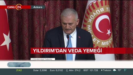 Binali Yıldırım'dan veda konuşması