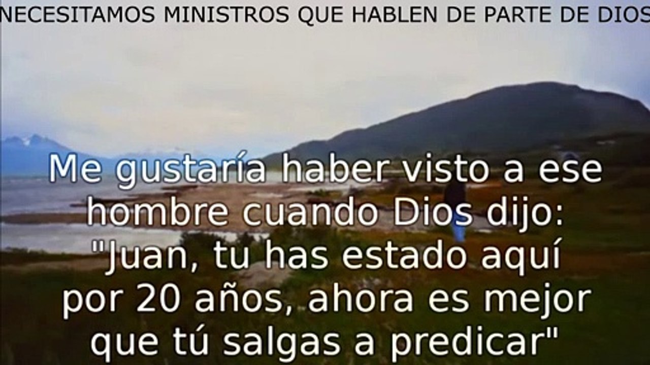 LA IGLESIA NECESITA MINISTROS QUE HABLEN DE PARTE DE DIOS