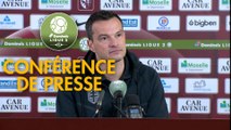 Conférence de presse FC Metz - AS Béziers (1-0) : Frédéric  ANTONETTI (FCM) - Mathieu CHABERT (ASB) - 2018/2019
