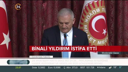 Binali Yıldırım istifa etti