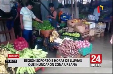 Lluvia por más de cinco horas provocó pánico en Tumbes