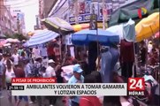 Calles y veredas son lotizadas en Gamarra pese a ordenanza que prohíbe ambulantes