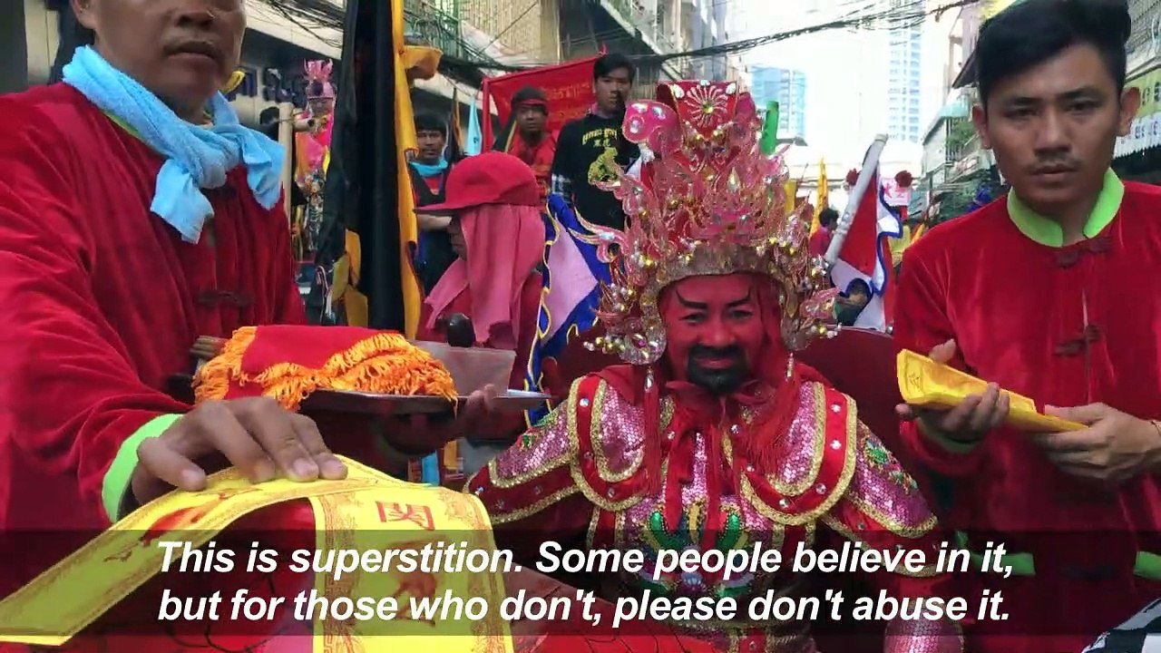 Gory spirit festival lights up Cambodian capital
