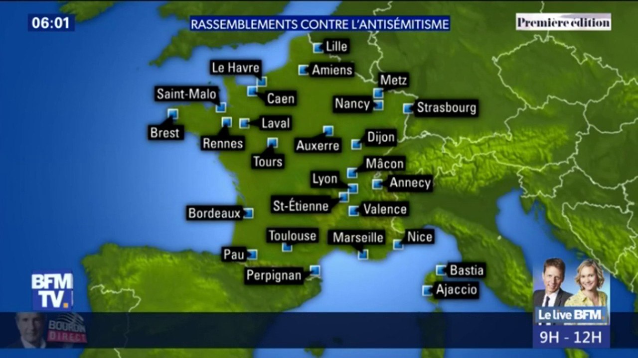 Où y aura-t-il des rassemblements contre l'antisémitisme ce mardi soir?