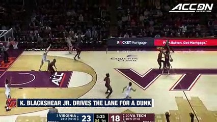 Virginia Tech Stifling Defense Results In Kerry Blackshear Jr. Dunk