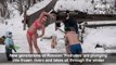 Young Russian 'walruses' seek health in ice swims