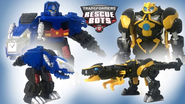 Transformers Rescue Bots Optimus Prime Bumblebee Primal Mode || Keiths Toy Box