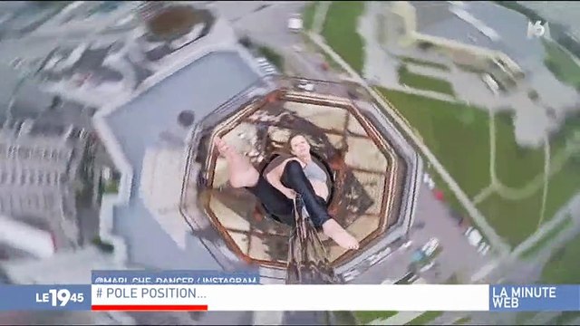 Buzz : Découvrez les images à couper le souffle de cette danseuse de pole dance au sommet d'un immeuble - Vidéo