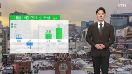 [날씨] 내일 출근길 중부·남부 눈 조금 ...포근하지만 미세먼지 / YTN