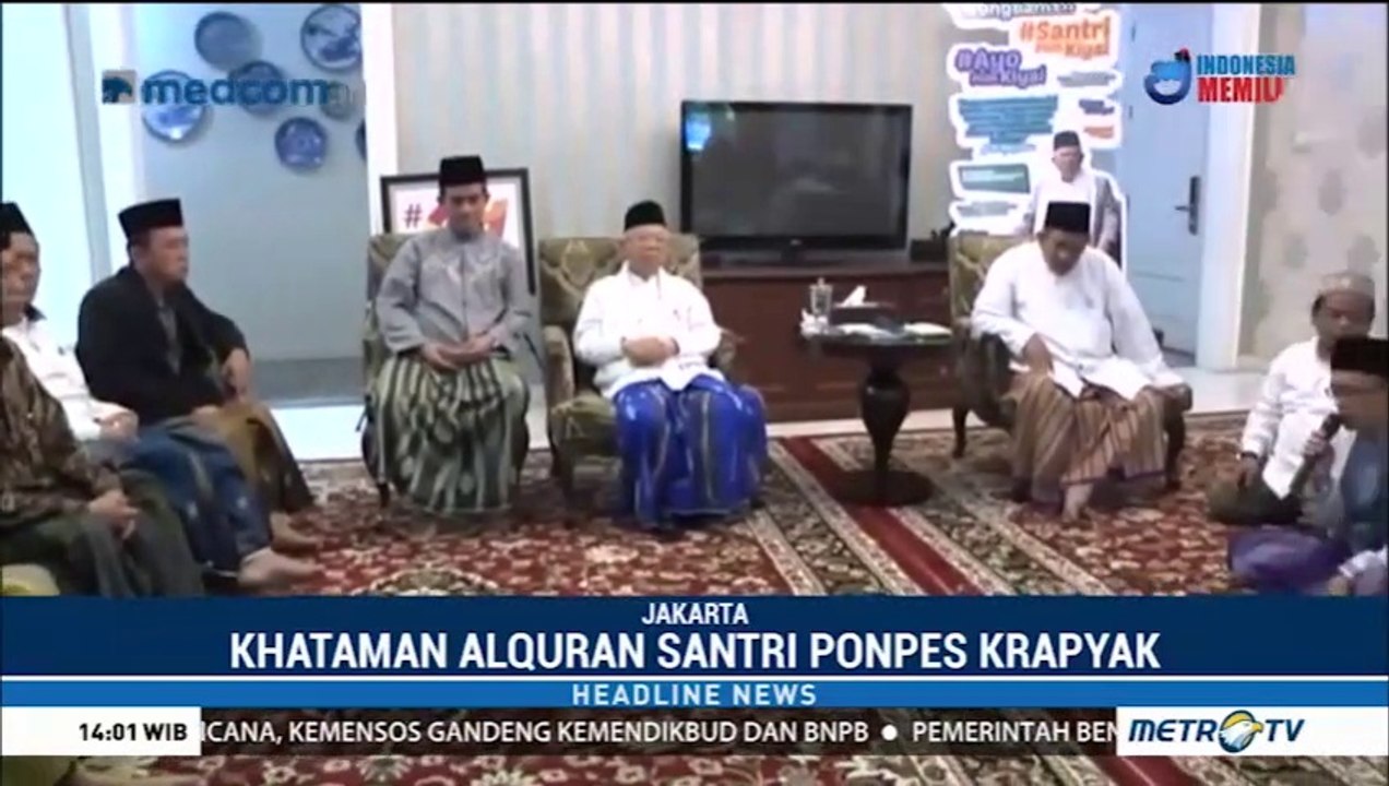 Ma'ruf Terima Ulama dan Santri Ponpes Krapyak