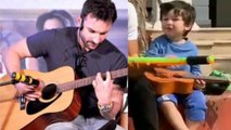 Taimur Ali Khan looks like Rock Star while playing guitar; Check Out | FilmiBeat