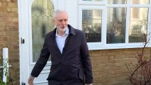 Corbyn faces reporters day after defectors leave party