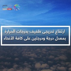 شاهد فى دقيقة.. اعرف توقعات الأرصاد لحالة طقس "الويك إند"