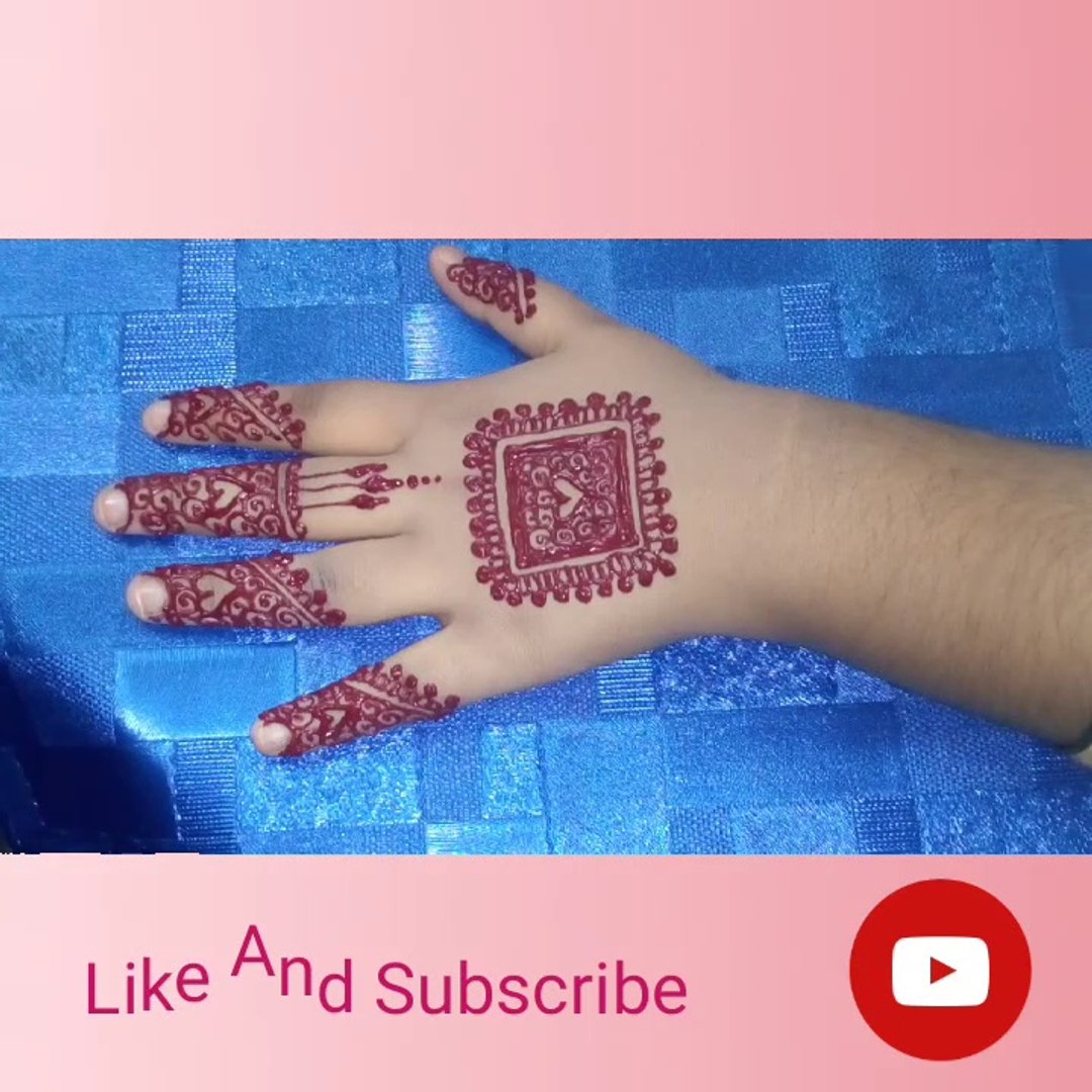 Beautiful Square Tikki Mehndi Design For Back Hands By Mmp Video