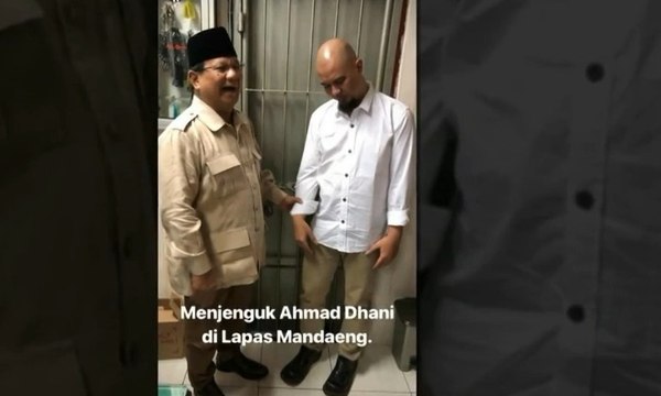Prabowo Jenguk Ahmad Dhani di Lapas Medaeng