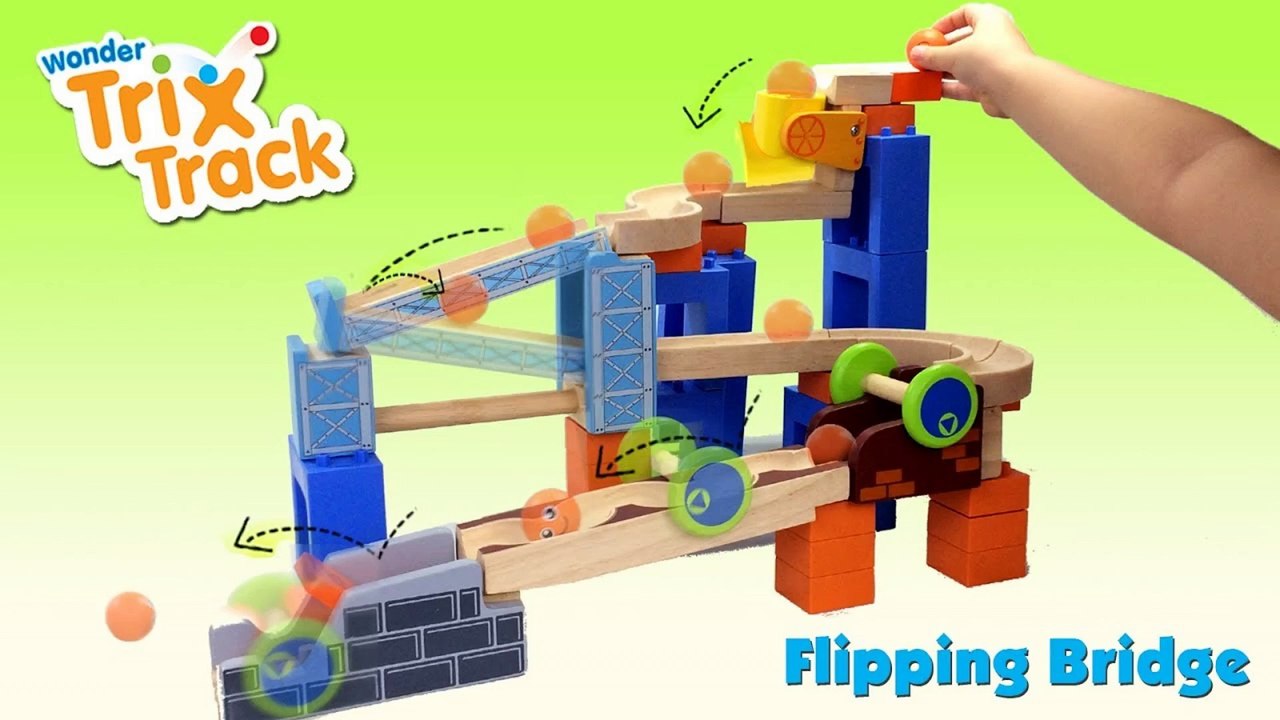 Trix Track Flipping Bridge Wooden Ball Run by Wonderworld WW-7018 ||  Keith's Toy Box