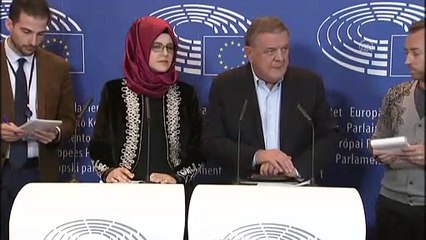 Kaşıkçı'nın nişanlısı Cengiz'den AP'ye ziyaret - BRÜKSEL