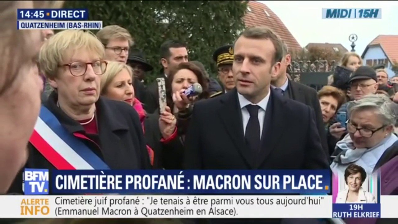Emmanuel Macron sur la profanation du cimetière juif : "On prendra des actes, on prendra des lois et on punira"