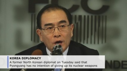 Former North Korean diplomat says Pyongyang has no plans to denuclearize