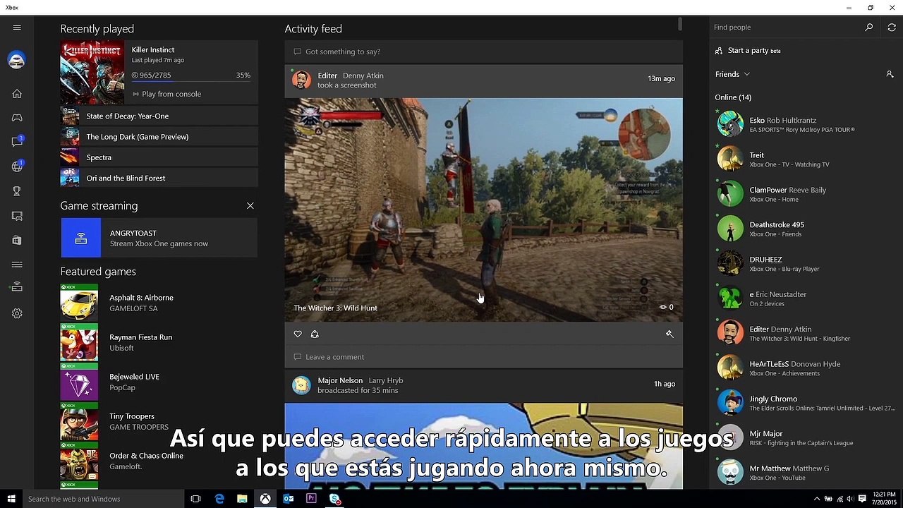 Xbox One y PC - Aplicación Xbox