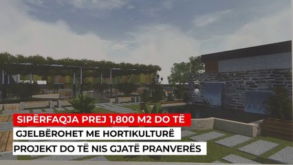 Park në kulmin e Qendrës Tregtare të Shkupit