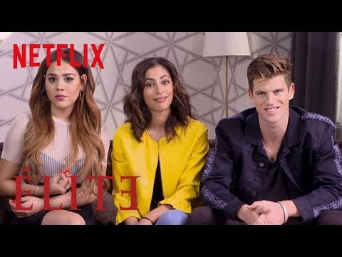 Danna Paola, Miguel Bernardeau and Mina El Hammani Teach You Spanish | Elite | Netflix