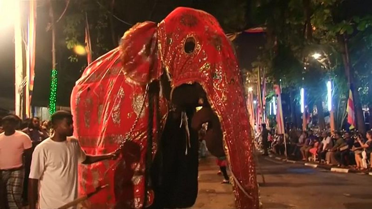 Buddhistischer Festzug lockt Touristen nach Colombo