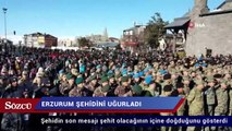 Afrin şehidi Erzurum’da son yolculuğuna uğurlandı