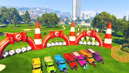 Dessin anḿ éducatif pour les enfants - Camion et Voitures Colorées