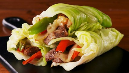 These Cheesesteak Cabbage Wraps Are A Low-Carb Savior