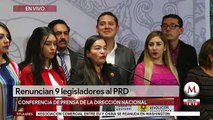 Conferencia de prensa por renuncia de 9 legisladores del PRD