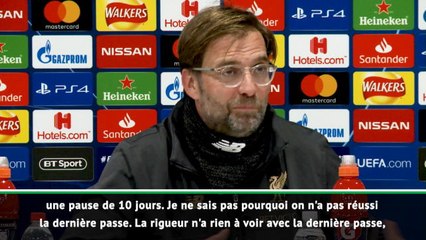8es - Klopp : "Je ne sais pas pourquoi on n'a pas réussi la dernière passe"