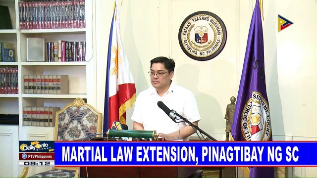 Martial Law extension, pinagtibay ng SC